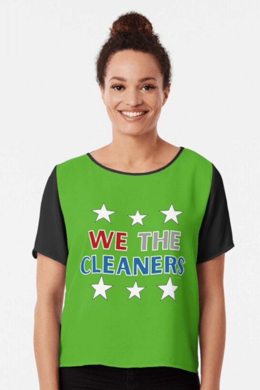 We the Cleaners Savvy Cleaner Funny Cleaning Shirts Chiffon Tee