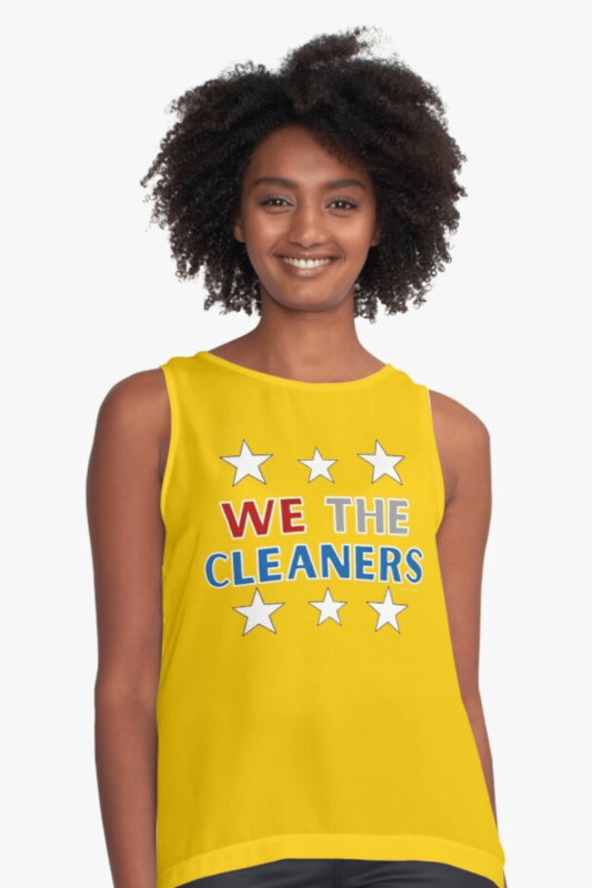 We the Cleaners Savvy Cleaner Funny Cleaning Shirts Sleeveless Top