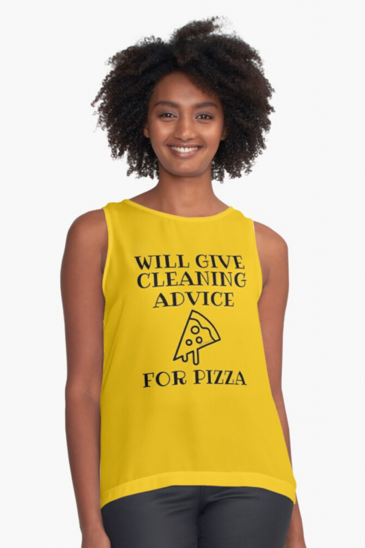 Will Give Cleaning Advice Savvy Cleaner Funny Cleaning Shirts Sleeveless Top