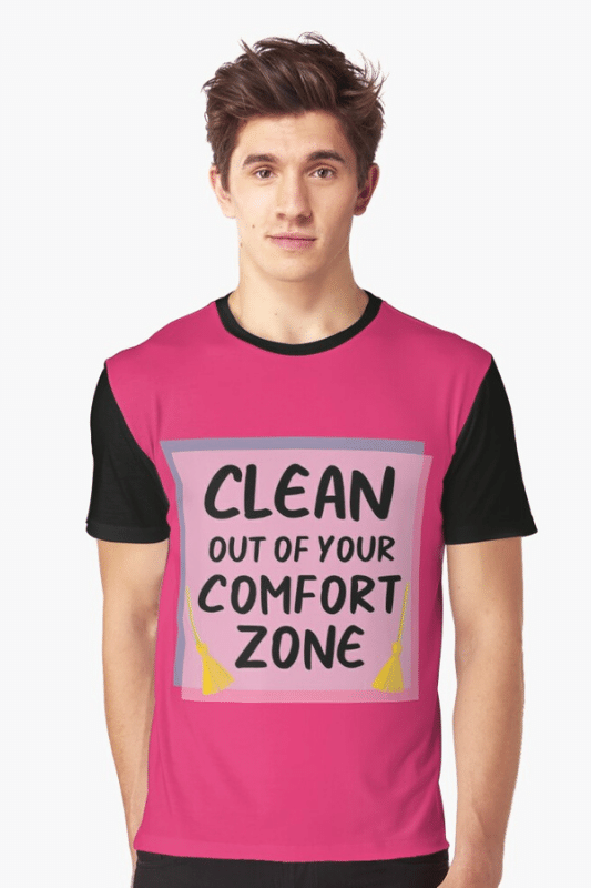 Your Comfort Zone Savvy Cleaner Funny Cleaning Shirts Graphic Tee