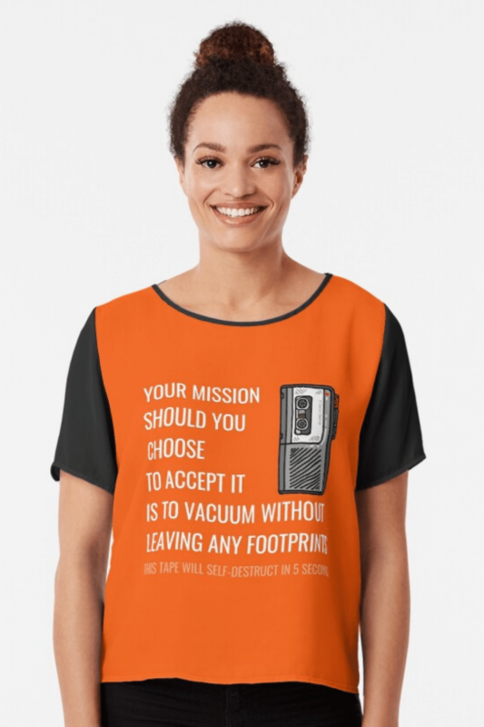Your Mission Savvy Cleaner Funny Cleaning Shirts Chiffon Top
